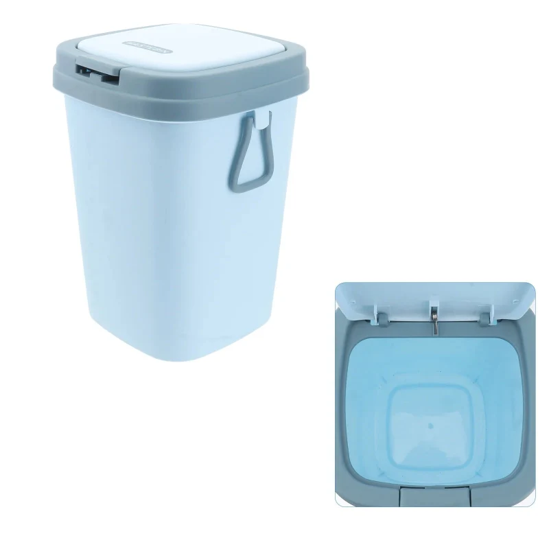 Poubelle à couvercle en plastique