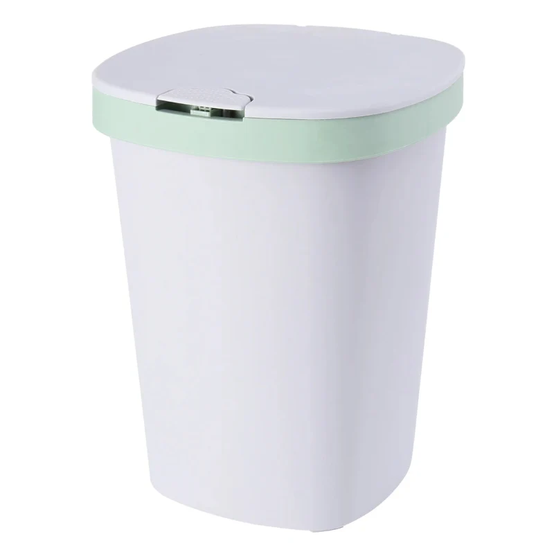 Poubelle à couvercle en plastique