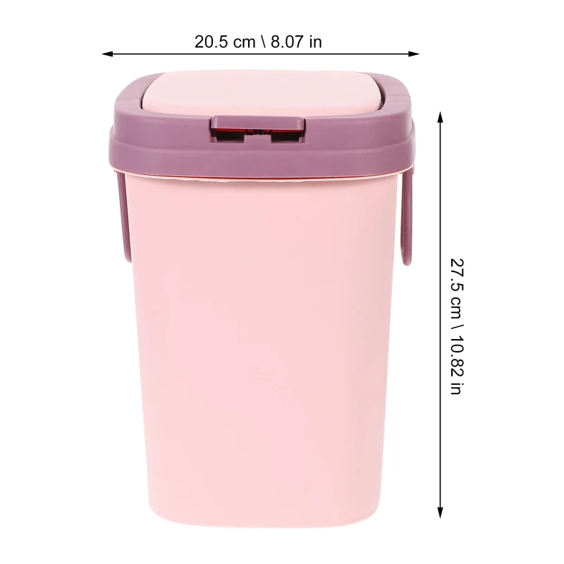 Poubelle à couvercle en plastique