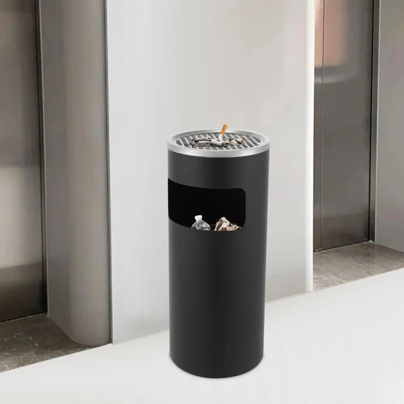 Poubelle extérieure noire 15L