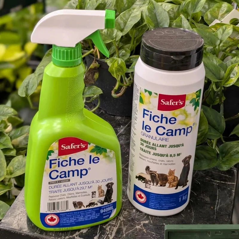 Répulsif pour animaux Fiche le Camp (Granules et Vaporisateur)