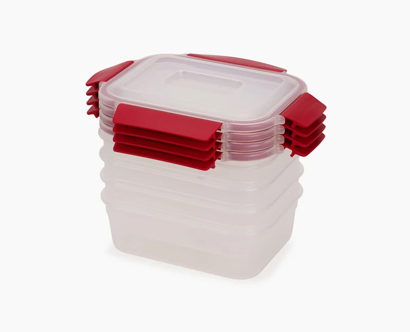 4 Petites Boîtes Alimentaires Rouges 1.1L Nest™ Lock