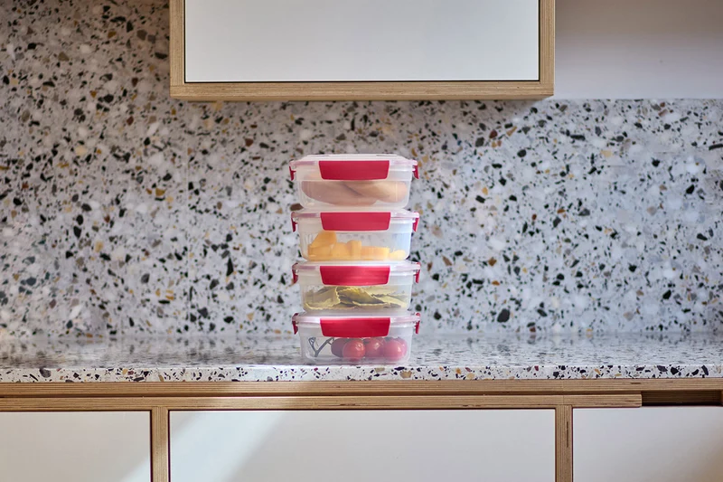 4 Petites Boîtes Alimentaires Rouges 1.1L Nest™ Lock