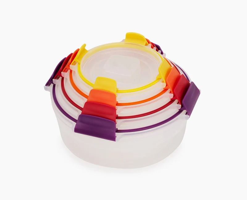 4 Boîtes Alimentaires Rondes Multicolores Nest™ Lock Round