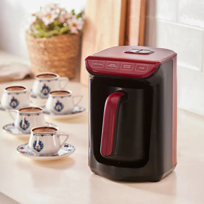 Karaca Hatır Köz Türk Kahve Makinesi Cherry Red
