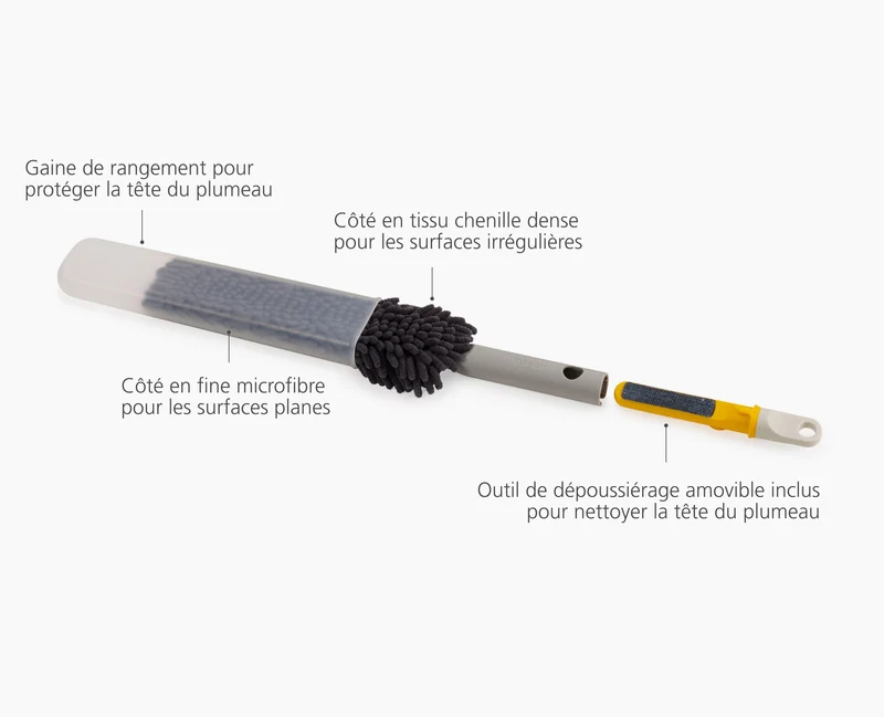 Plumeau Multi-surfaces avec Étui 3-en-1 CleanTech™