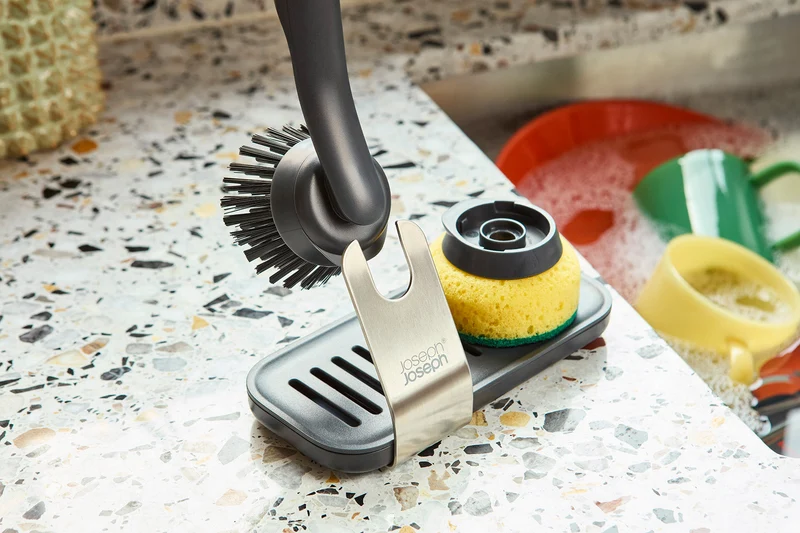 Brosse à Vaisselle avec Tête d'Éponge Interchangeables SinkTech™