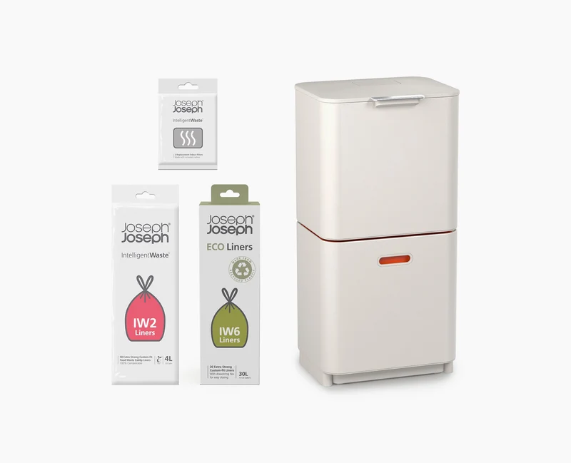 Kit de démarrage poubelle de tri sélectif pierre Totem Max 60L