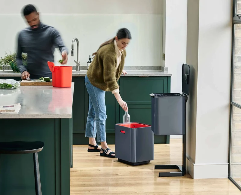 Kit de démarrage poubelle de tri sélectif grise Totem Max 60L