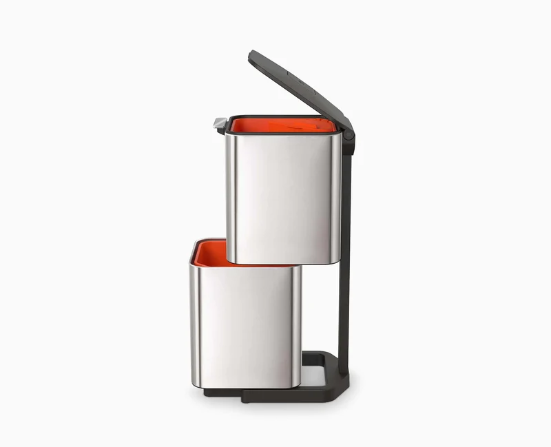 Kit de démarrage poubelle de tri sélectif en acier inoxydable Totem Max 60L