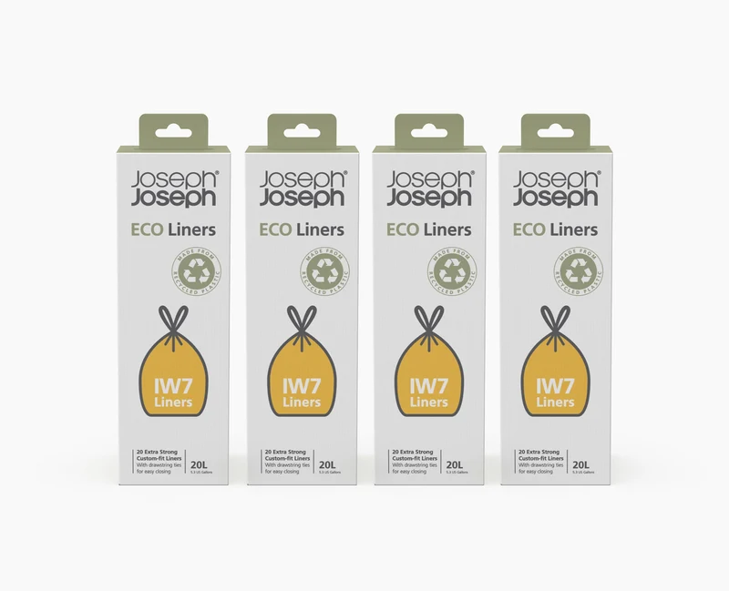 Lot de 4 sacs poubelles recyclés gris IW7 20L