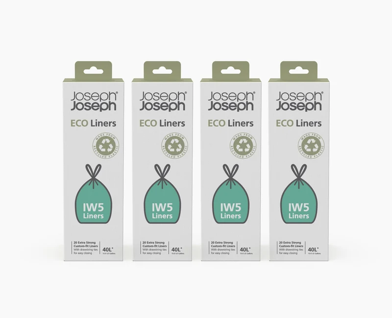Lot de 4 sacs poubelles recyclés gris IW5 40L