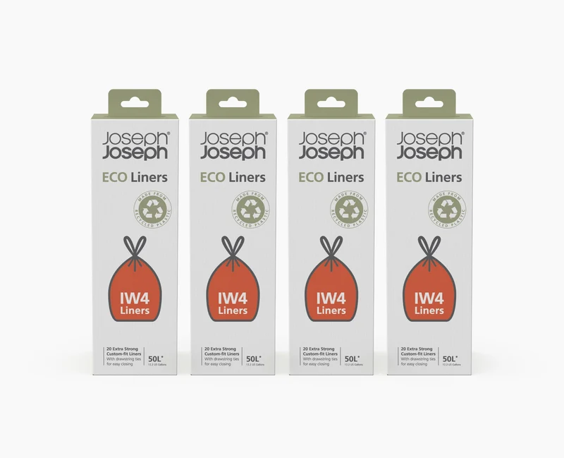 Lot de 4 sacs poubelles recyclés gris IW4 50L