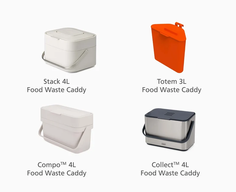 Lot de 4 sacs poubelles pour déchets alimentaires blancs IW2 4L