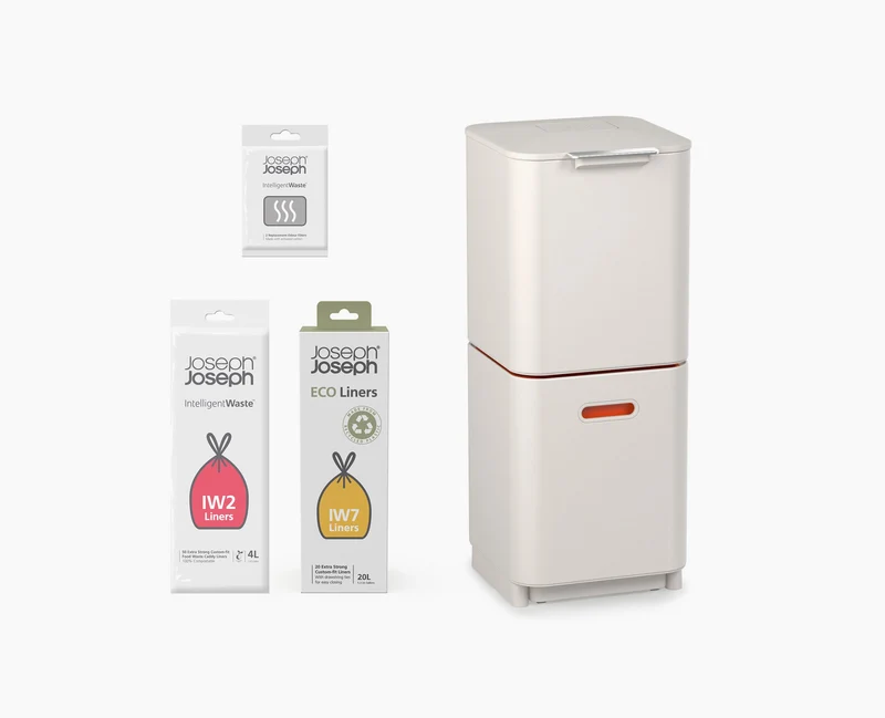 Kit de démarrage poubelle de tri sélectif pierre Totem Compact 40L