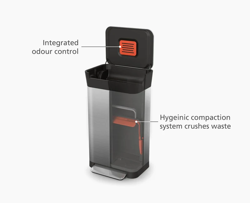 Kit de démarrage compacteur de déchets en acier inoxydable Titan 30L