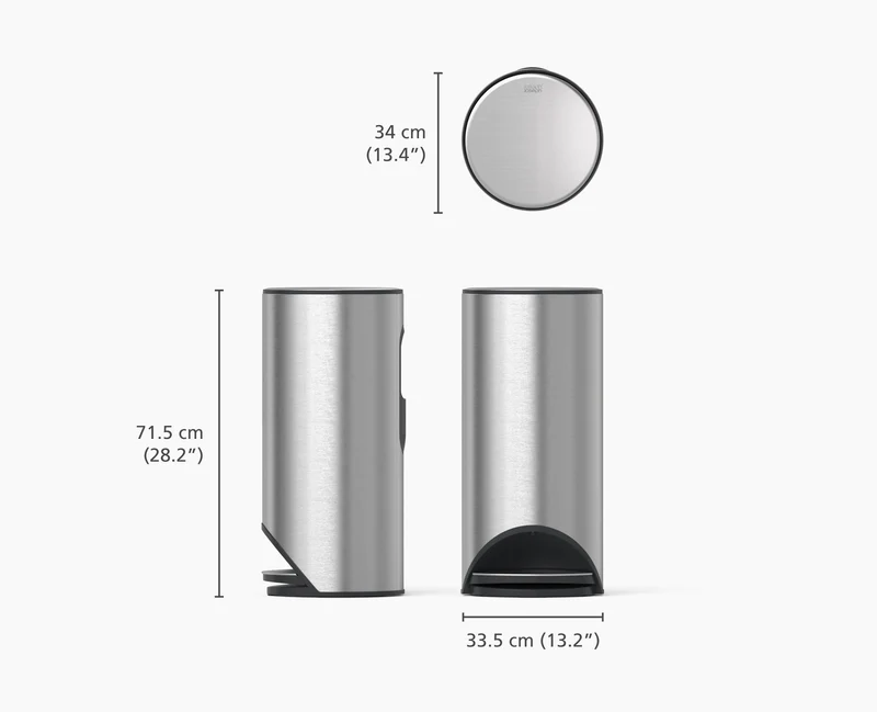 Poubelle 30L Inox Arc™ Easy-Push