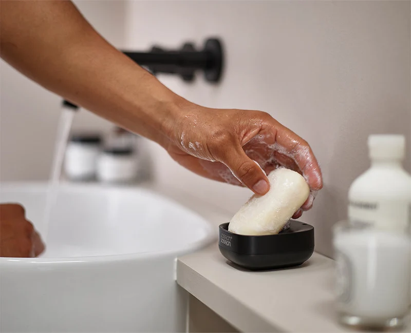 Porte-Savon Noir Mat Compact Slim™