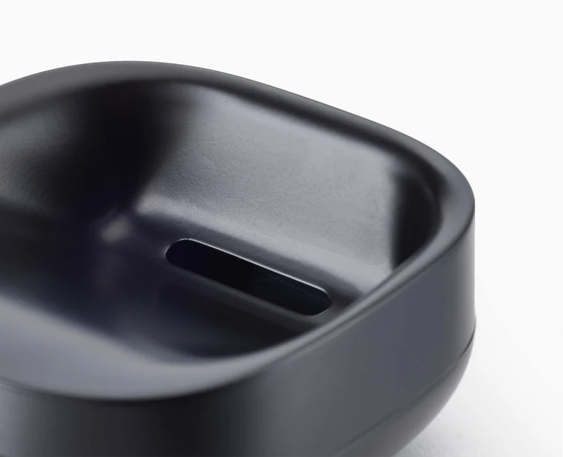 Porte-Savon Noir Mat Compact Slim™