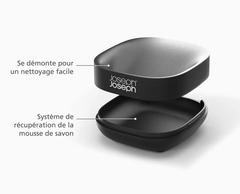 Porte-Savon Noir Mat Compact Slim™