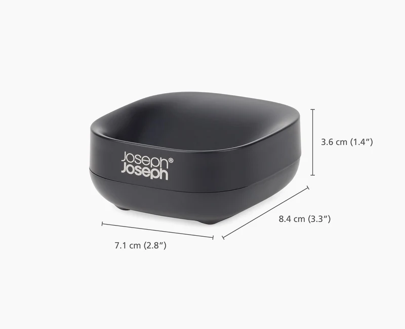 Porte-Savon Noir Mat Compact Slim™