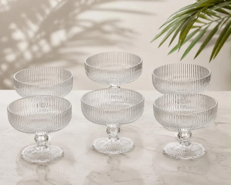 Bavary Dondurma Kaseleri Cizgili 6pcs