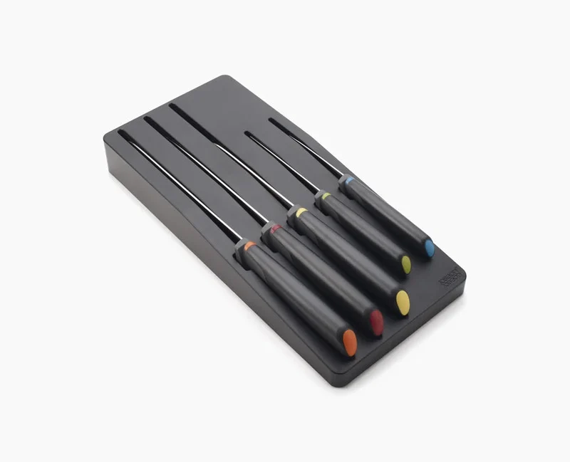 Ensemble de 5 Couteaux de Cuisine Elevate™ Multicolore avec Rangement de Tiroir