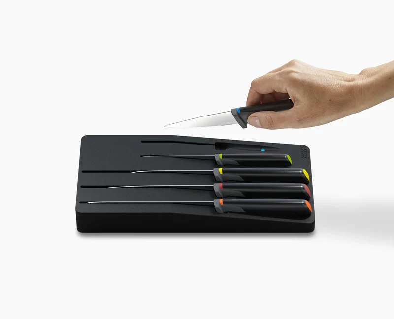 Ensemble de 5 Couteaux de Cuisine Elevate™ Multicolore avec Rangement de Tiroir