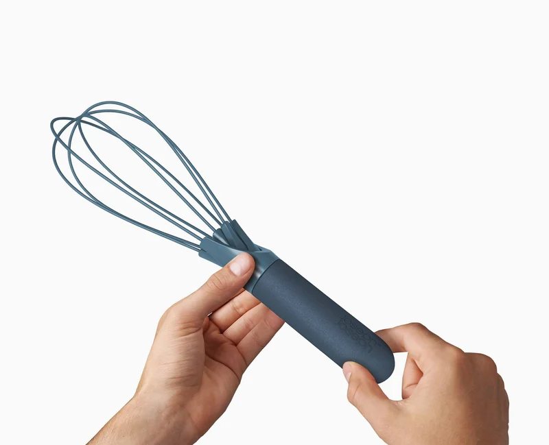 Fouet Ballon et Plat 2-en-1 en Silicone Bleu Twist™