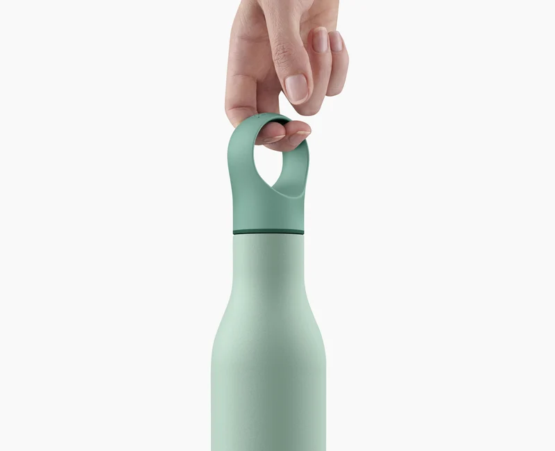 Gourde Isotherme Verte en Inox 500ml Loop™