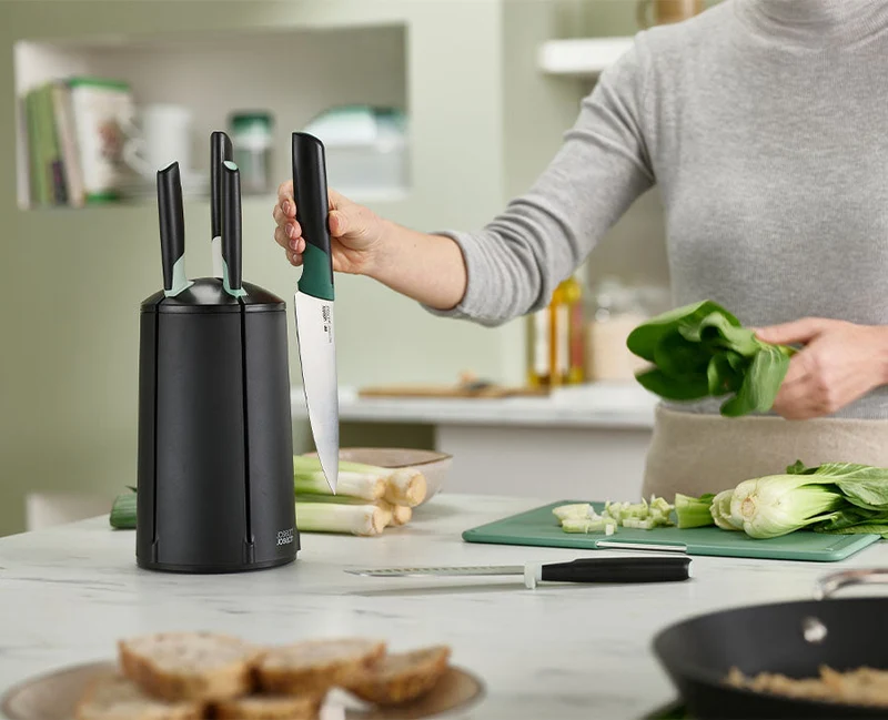 Carrousel de 5 Couteaux de Cuisine Verts Elevate™ - Éditions