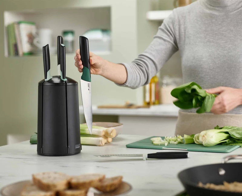 Carrousel de 5 Couteaux de Cuisine Verts Elevate™ - Éditions