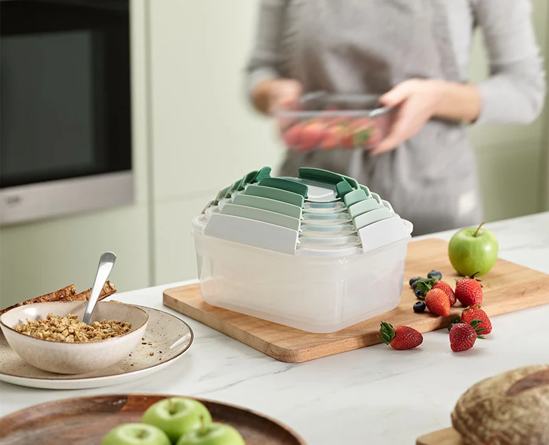 Lot de 5 Boîtes de Conservation Compactes Plastique en Vert Nest™ - Éditions