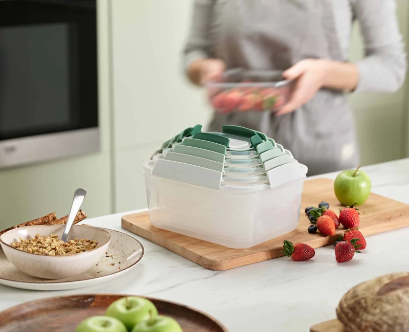 Lot de 5 Boîtes de Conservation Compactes Plastique en Vert Nest™ - Éditions