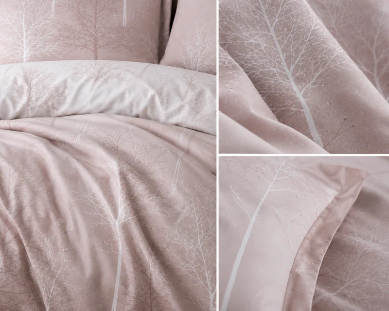 Lavella Elya Ranforce Nevresim Takımı 200x220 cm 4 Parça – Pembe