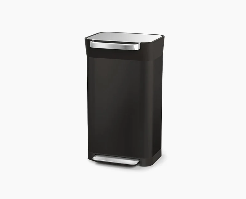 Poubelle Compacteur de Déchets 30L Noir Titan