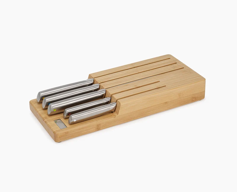 Socle en bambou Elevate™ pour couteaux en acier