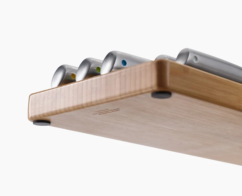 Socle en bambou Elevate™ pour couteaux en acier