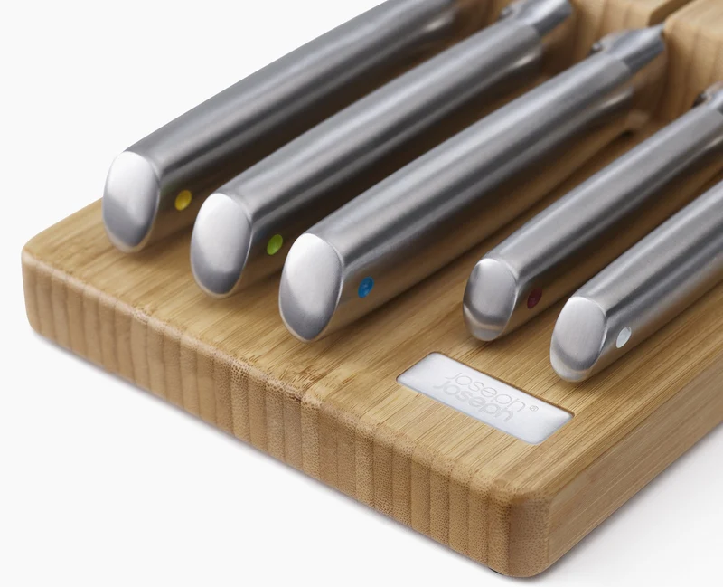 Socle en bambou Elevate™ pour couteaux en acier