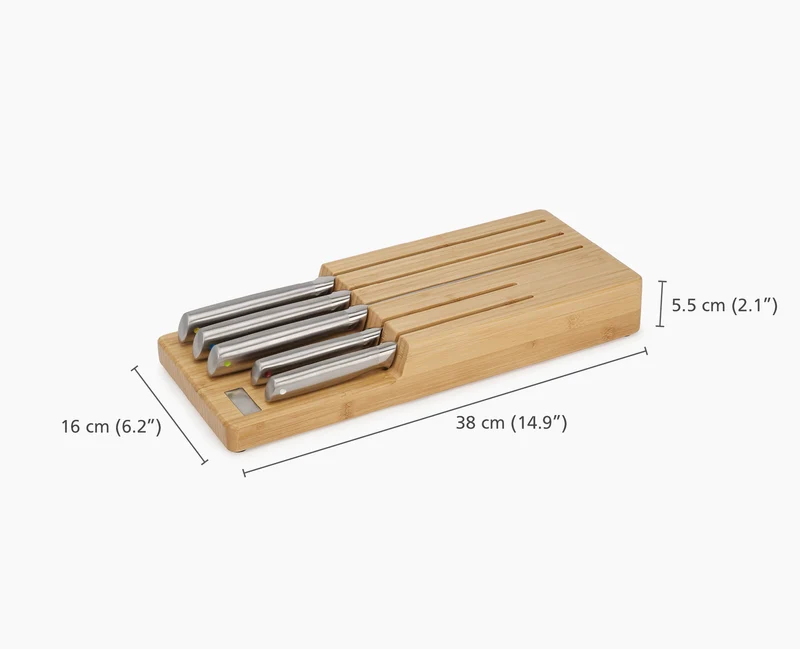 Socle en bambou Elevate™ pour couteaux en acier