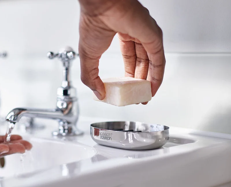 Porte-Savon Avec Égouttoir Inox EasyStore™ Luxe
