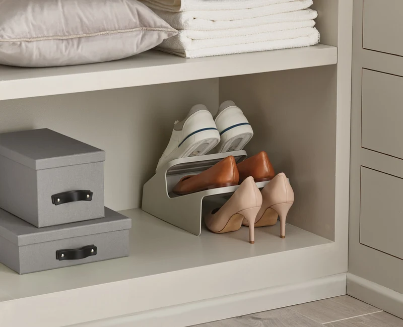 Petit Range-Chaussures Gain de Place Écru Shoe-In™