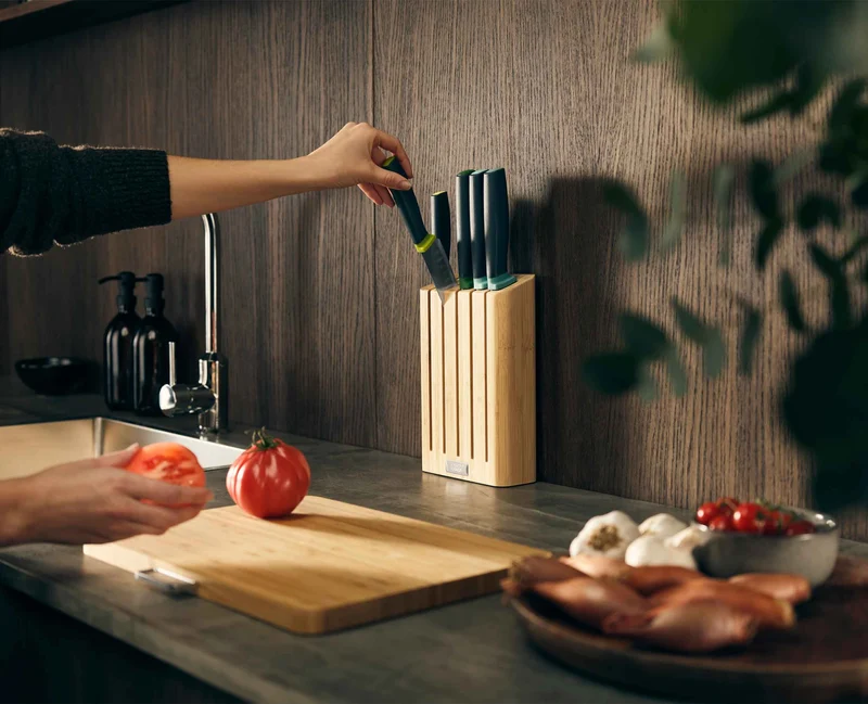 Ensemble de 5 Couteaux de Cuisine Elevate™ avec Bloc en Bambou