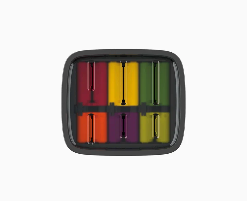 Bloc Couteaux de 6 Pièces avec Système de Verrou LockBlock™ en Noir