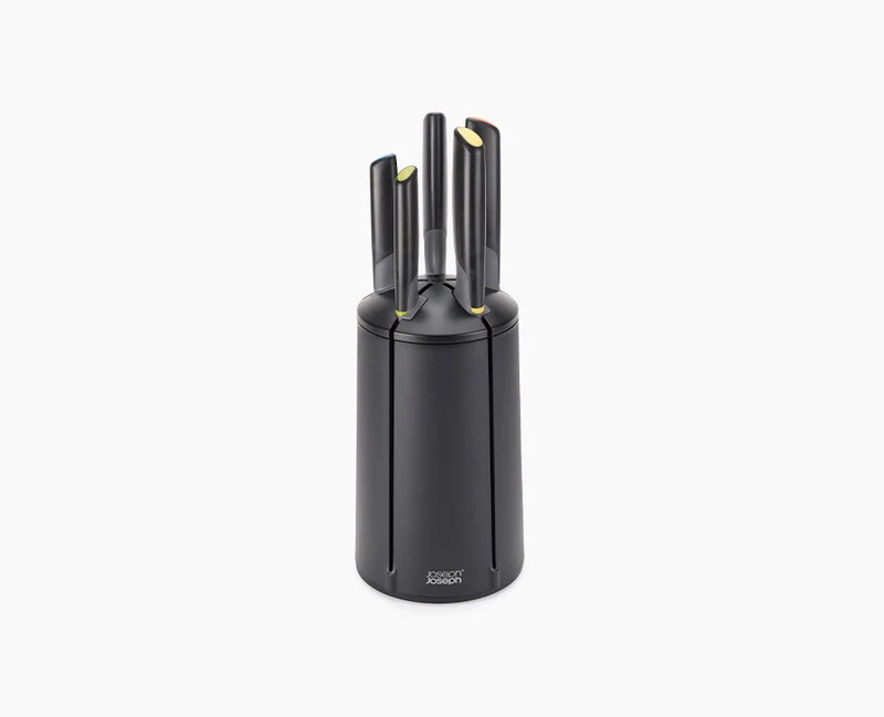 Carrousel de 5 Couteaux de Cuisine Multicolores Elevate™