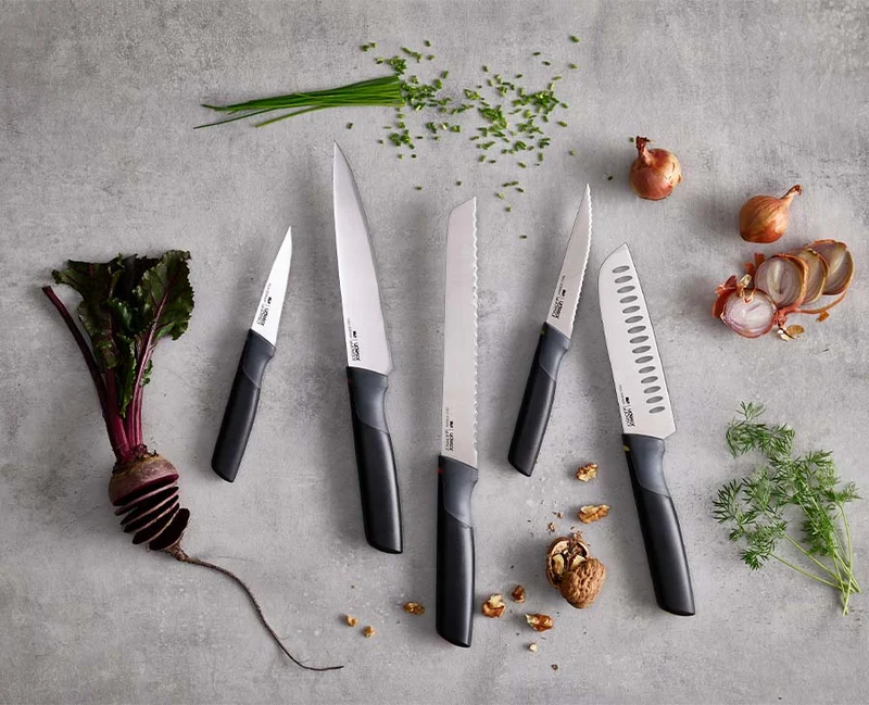 Carrousel de 5 Couteaux de Cuisine Multicolores Elevate™
