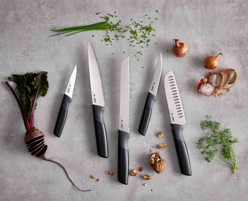 Carrousel de 5 Couteaux de Cuisine Multicolores Elevate™