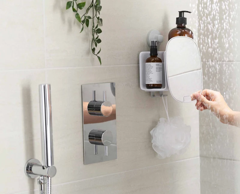 Petite Étagère de Douche avec miroir EasyStore™