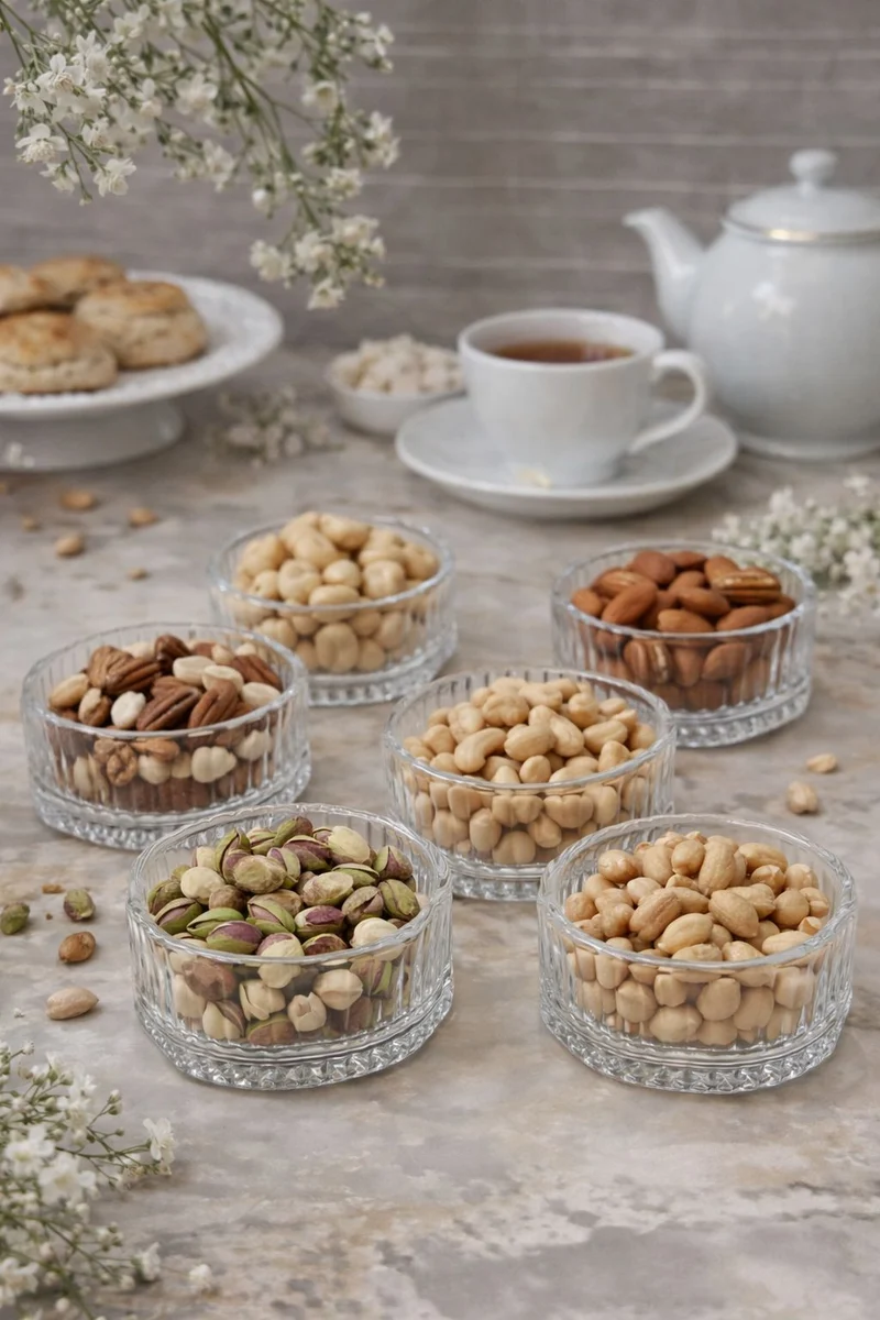 Bavary Cam Wave Snackschaaltjes Kabartmalı - 6 Parça