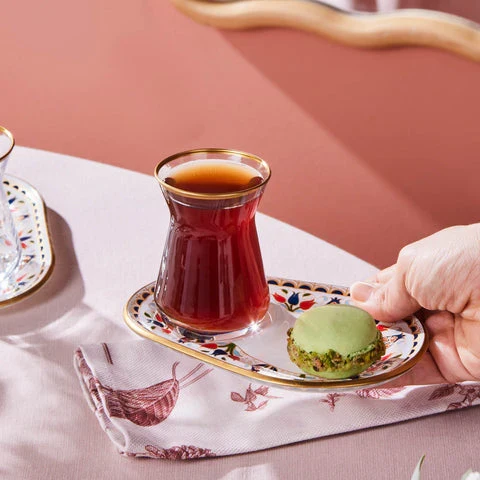 Karaca Lale 6 Kişilik 12 Parça Çay Takımı